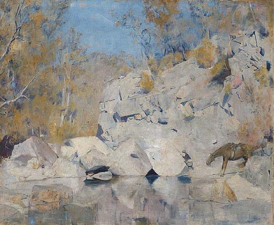 Tom roberts In a corner on the Macintyre oil painting image